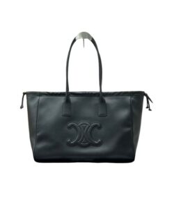 Celine Cabas Drawstring Cuir Triomphe Black 17in/44cm 199973DU3.38NO
