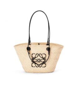 Loewe Anagram Basket Bag Beige/Black 18.1in / 46cm A223T43X02