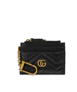 Gucci Black Gg Marmont 2.0 Quilted Card Holder