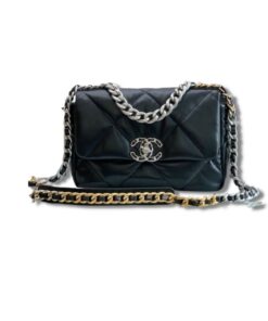 Chanel 19 Flap Bag Classic Black 10.2in/26cm