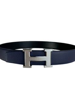 Hermes Belt Togo Swift Buckle Blue 38mm