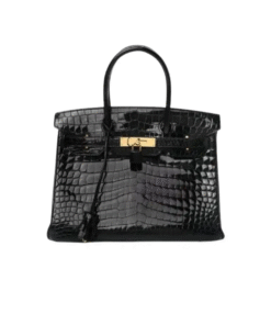 Hermes Birkin Crocodile 30 Black Noir Shiny Porosus 30cm