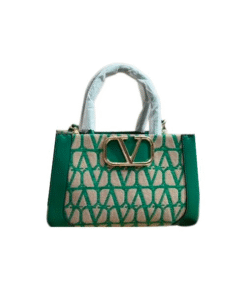 Valentino Garavani Toile Iconographe Canvas Tote Green 22cm