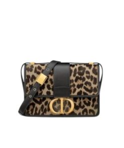 Dior 30 Montaigne Bag Beige Multicolor Mizza Pony Hair Calfskin 19cm