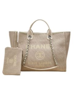 Chanel Deauville Shopping Tote Bag Beige 39cm