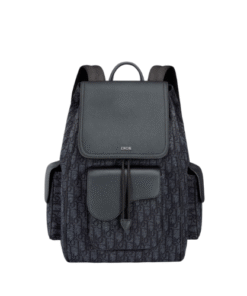 Dior Backpack Saddle Oblique Jacquard Black Grained Calfskin 40cm 1adba161yks H27e