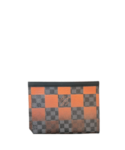 Louis Vuitton Discovery Pochette Damier Graphite Orange Clutch 27cm N60412