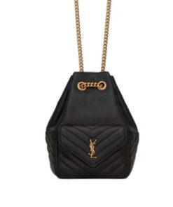 Saint Laurent Joe Mini Bucket Bag In Quilted Lambskin Black 19cm 7016311el071000