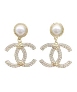 Chanel C-Shaped Earrings Gold