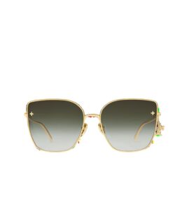 Louis Vuitton Charm Cat Eye Sunglasses Gold Z1720U