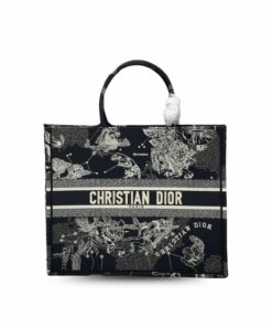 Dior Book Large Tote Black And White16.5in/42cm
