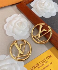 Louis Vuitton Classic Stud Earrings Gold
