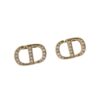 Dior Monogram Mini Earrings Gold