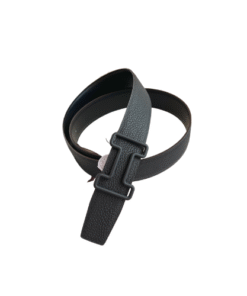 Hermes Leather Belt With H Buckle Black 38mm