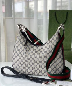Gucci Attache Small Shoulder Bag 9in/23cm Beige GG 699409 96GRN 4082