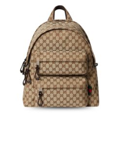 Gucci Backpack Canvas Medium Beige And Dark Brown 14.4in/37cm 800265 FADSC 9852