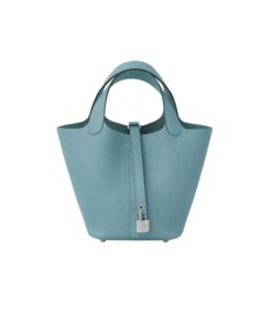 Hermes Picotin Lock 18 Bag Blue With Silver-Toned Hardware 7.1in/18cm