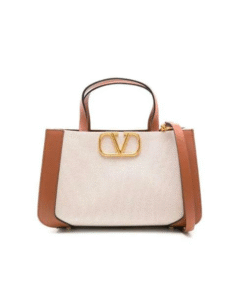Valentino Garavani Small Vlogo Signature Tote Bag White 22cm
