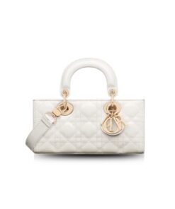 Dior Lady D-Joy Medium Bag White 8,7in/22cm