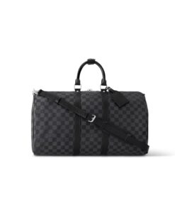 Louis Vuitton Keepall Bandoulière 45 Damier Graphite Canvas Bag Black 17,7in/45cm N41418