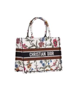 Dior Book Tote Bag Medium White 14in/ 36cm