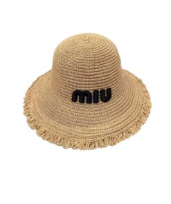 Miu Miu Knit Bucket Hat Brown 57cm/ 22.4in