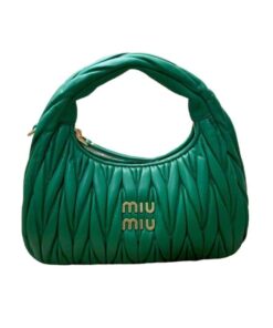 Miu Miu Wander Hobo Bag Green 9in/23cm