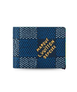 Louis Vuitton Multiple Wallet Blue 4.5 Inches/ 11.5 Cm N40676