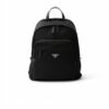 Prada Backpack Re-Nylon And Saffiano Leather Black 12.2in/31cm 2VZ048_2DMG_F0002_V_OOO