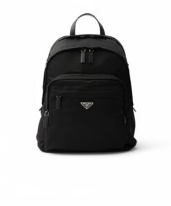 Prada Backpack Re-Nylon And Saffiano Leather Black 12.2in/31cm 2VZ048_2DMG_F0002_V_OOO
