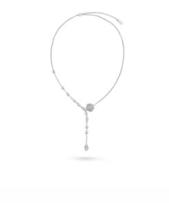 Chanel Bouton De Camélia Necklace White Gold J12058