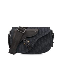 Dior Messenger Saddle Bag Black 9.5 Inches/ 24 Cm 1ADPO325YKY_H03E