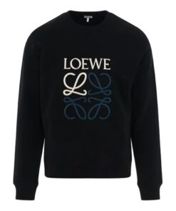 Loewe Anagram geborduurd logo sweatshirt in zwart