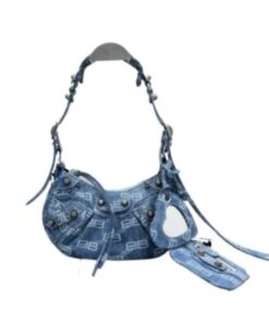 Balenciaga Le Cagole XS Shoulder Bag Blue/Caramel 10.2in/25.9cm