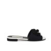 Chanel Slide Camellia Black White