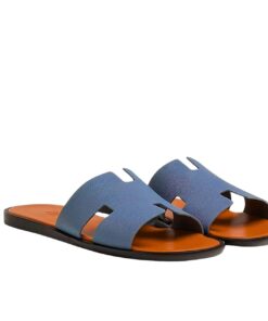 Hermes Izmir Sandal Bleu Bleuet Orange H221824z