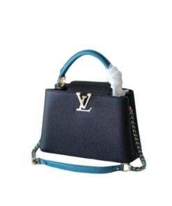 Louis Vuitton Capucines BB Taurillon Black/Blue, Shoulder And Crossbody Bags 10.6in/27cm LV