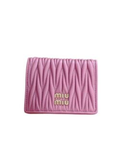 Miu Miu Nappa Card Holder Pink 4.1in/10.5cm