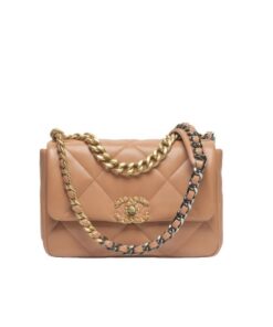 Chanel 19 Handbag 26cm Brown AS1160
