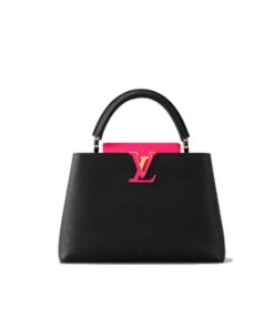 Louis Vuitton Capucines BB Taurillon Black/ Rose Berlingot, Shoulder And Crossbody Bags 10.6in/27cm LV
