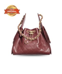 Chanel 25 Small Handbag Burgundy 10.2in/26cm