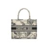 Dior Book Tote Large Zodiac Embroidery, Black/Beige, 41cm