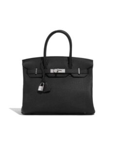 Hermes Birkin 30 Black Silver Toned Hardware 11.8in/30cm