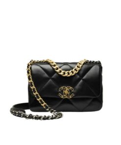 Chanel 19 Maxi Handbag Black, Shoulder And Crossbody Bags 14in/36cm AS1162 B04852 94305