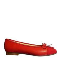 Chanel Ballerina Flat Shoes In Red