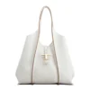 TOD'S Timeless Shopping Bag In Leather Medium White 34cm