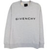 Givenchy Archetype slim-fit sweatshirt in lichtgrijs fleece