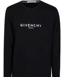 Givenchy Paris Vintage Signature Sweatshirt met gebroken logo in zwart