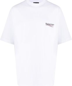 Balenciaga Oversized T-shirt met politiek campagnelogo en print in wit