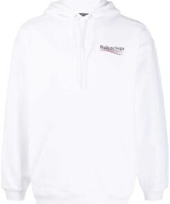 Balenciaga hoodie met politiek campagnelogo in wit